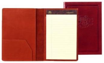inside and outside views of softcover leather padfolios